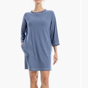 Max Studio Blue Sheath Dress with Pockets